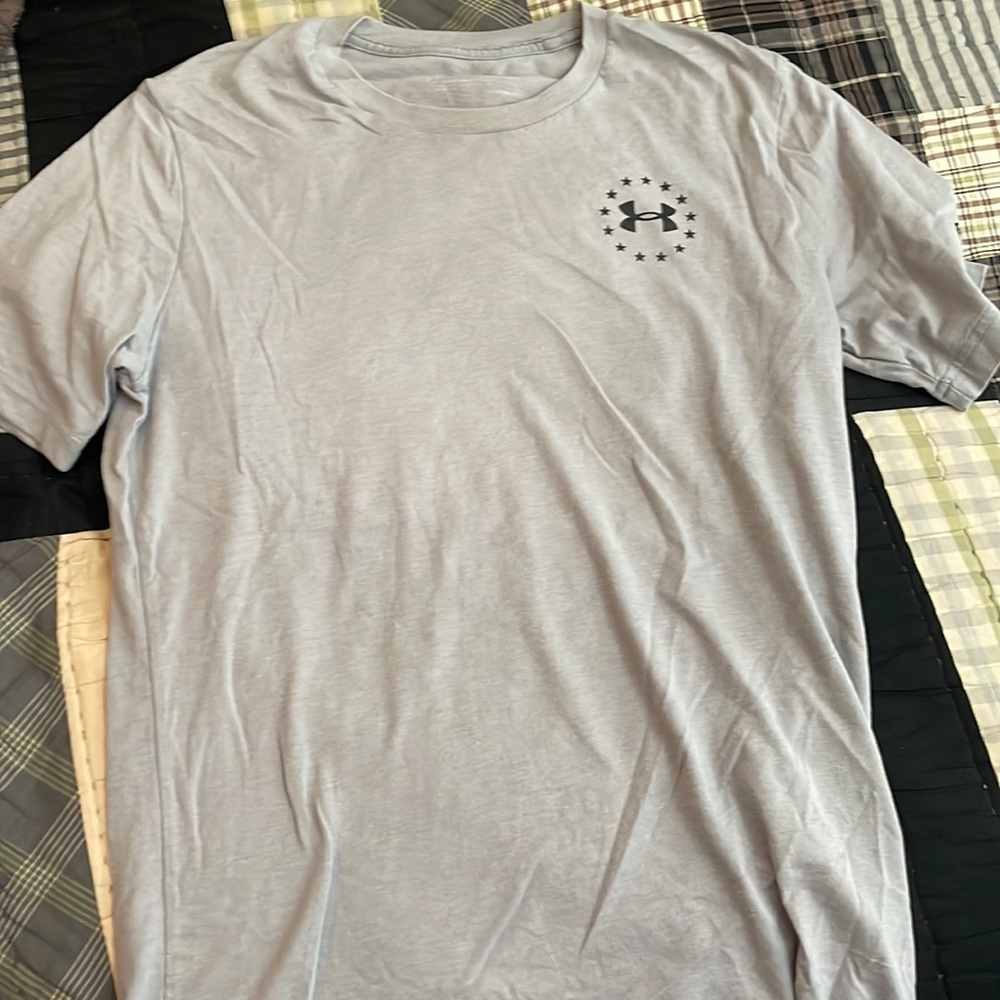 Under armour grey American flag shirt